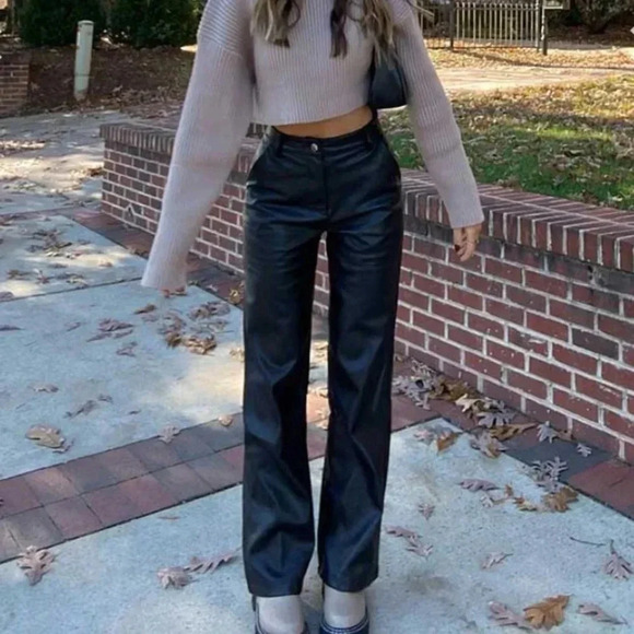 Beginning Boutique Pants - Beginning Boutique faux leather pants